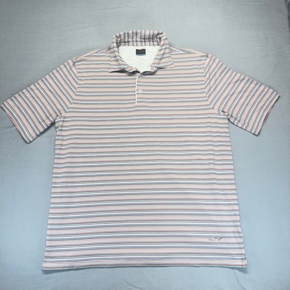 Greg Norman Golf Polo Men XL Multicolor Striped ML75 Short Sleeve Performance
